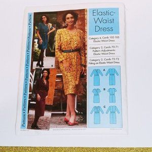 New Sewing Step By Step‎ Sew Pattern Elastic Waist Dress Size 4-22 Misses/Petite